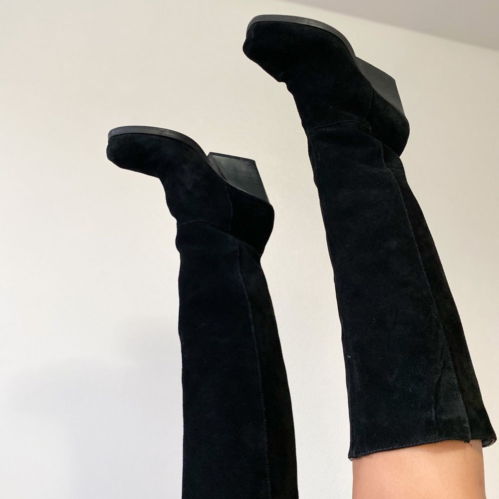 Knee High Real Suede Boots
